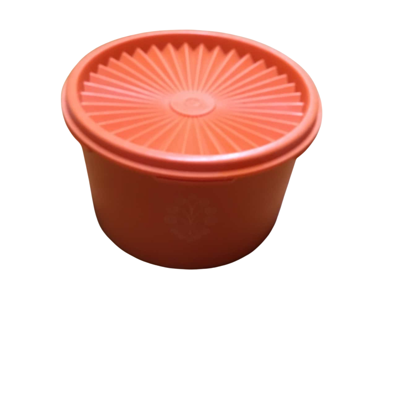 Vintage Tupperware Orange Servalier Canister With Lid 1970s