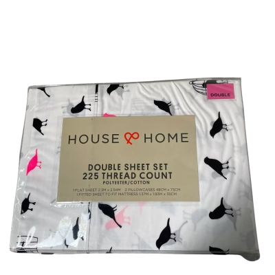 House And Home Double Bed Sheet Set Polyester Cotton