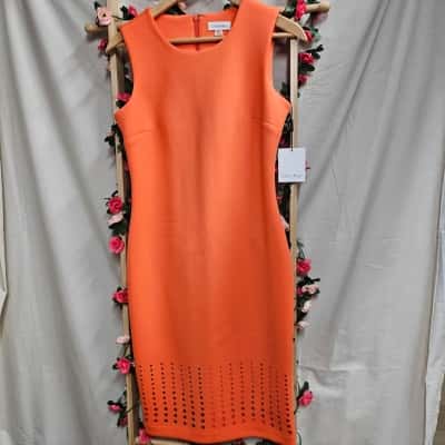 Womens Calvin Klein Orange Dress Size 6 RRP 139.50