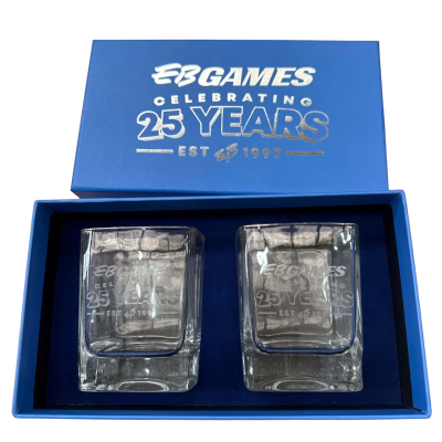 EB Games - Celebrating 25 Years 2 Tumbler Glass Set - Limited Edition 
