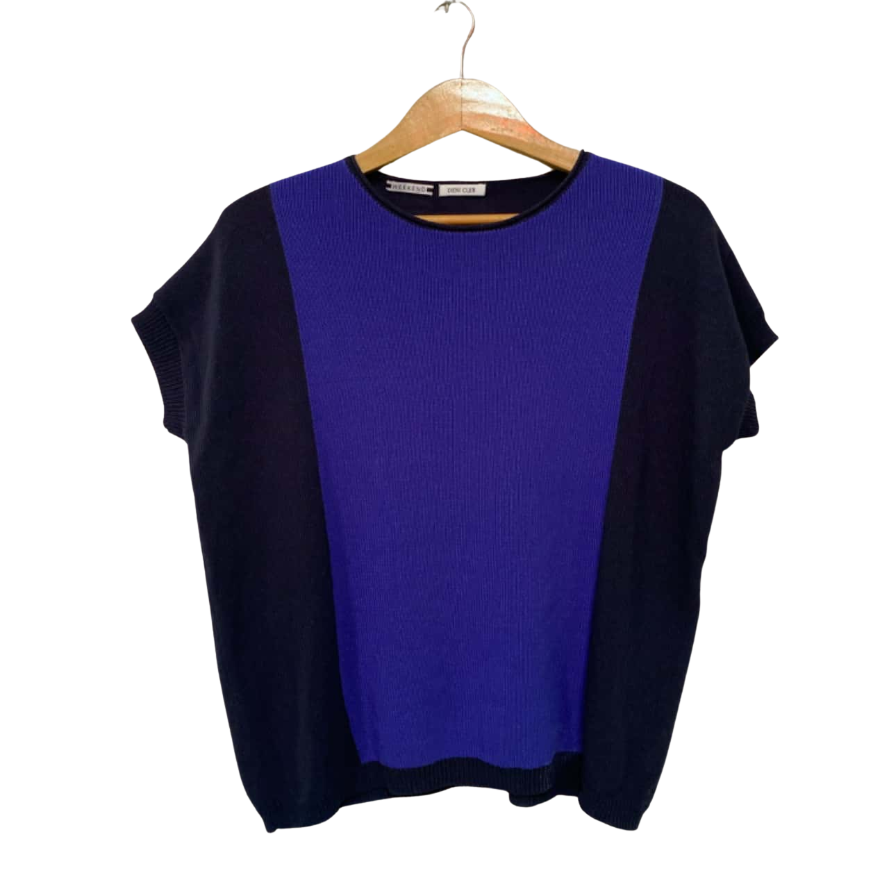 Deni Cler Weekend Womens Size S Blue & Navy Blue Knit Top(s)