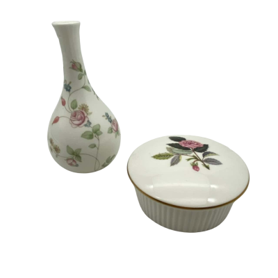 Wedgwood Trinket Box & Bud Vase