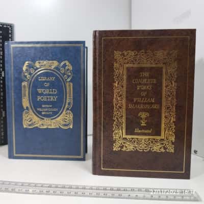 Book Duo Library of World Poetry and The Complete Works of William Shakespeare Book