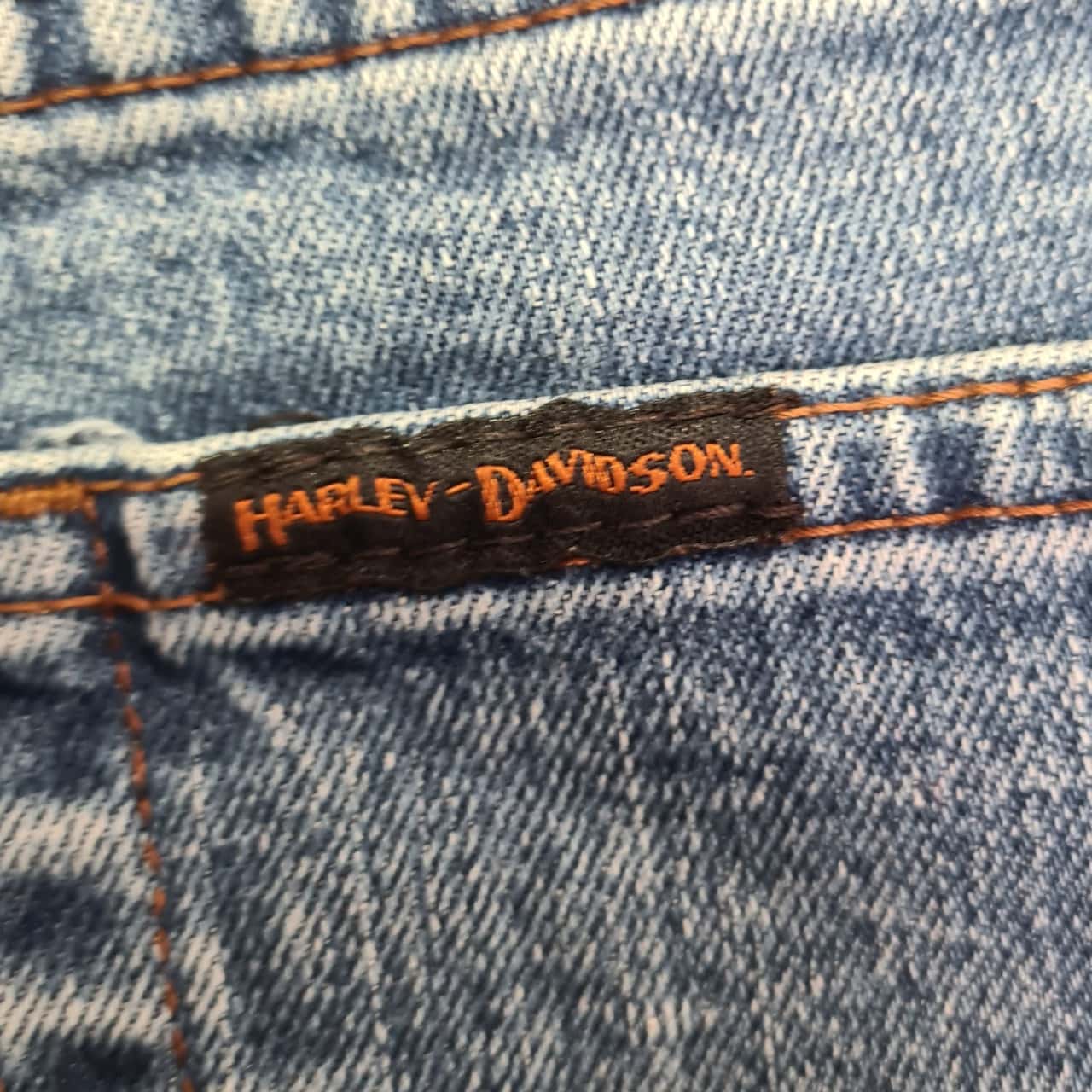 Size 8 harley davidson denim Shorts Blue