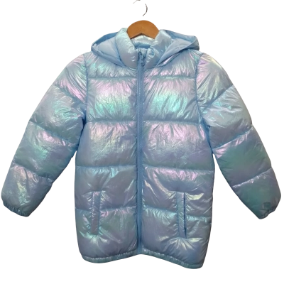 Cotton On Kids  Size 9-10 Metallic Blue Puffer Jacket 