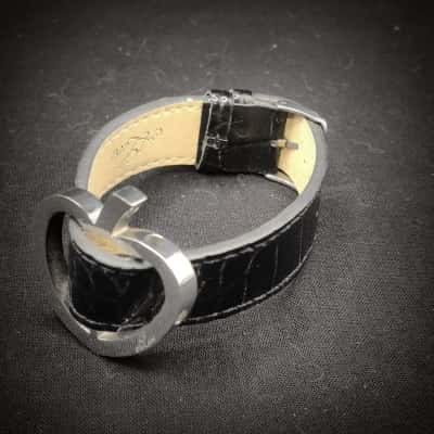 Very Different A Lavu Stainless Steel / Leather Band Bracelet In Presentation Pouch