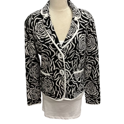 Joseph Ribkoff Women’s Size 14  Black / White Jacket