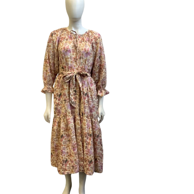 Tulua Womens Size S-M Floral Tiered Dress Multicoloured