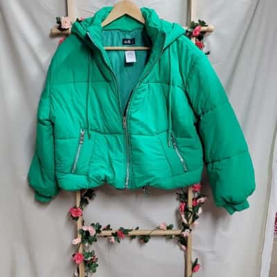 Dotti Green Puffer Jacket Size 12  RRP $109.95 