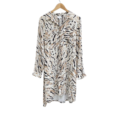 Witchery Womens Belted Print Dress Size 16 Animal print 