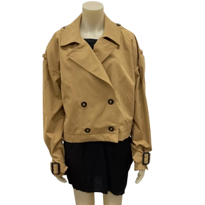 Womens Cropped Jacket Nutmeg
