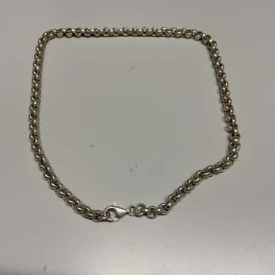  Womens Necklace Sterling Silver belcher link chain