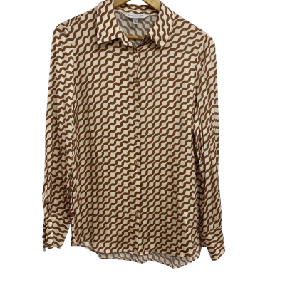 Forever New Womens Size 10 Brown Patterned Shirt