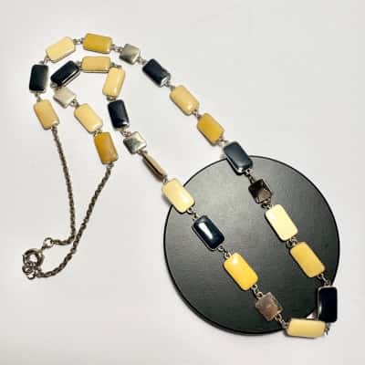Vtg. 60’s Style Enamel Beaded Necklace 