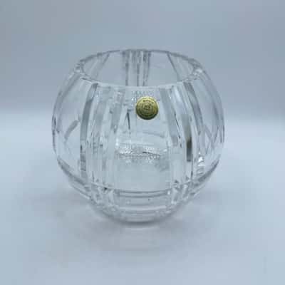 Czech Crystal Sphere Ball Vase