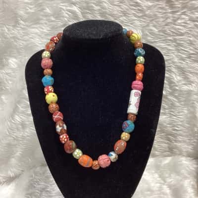  Womens Multicoloured Boho Beaded Necklace  