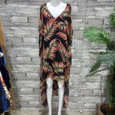 Wayne Cooper Womens  Size 14 Casual Dress / Midi Dress Black  /tropic night