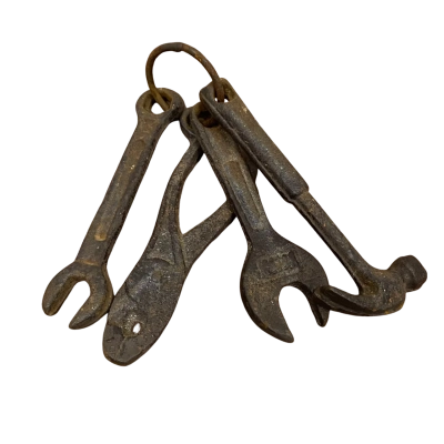 Cast Iron Tool Set (For Decor Only)