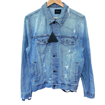 Abrand Jeans Light Blue Distressed Denim Jacket Size S
