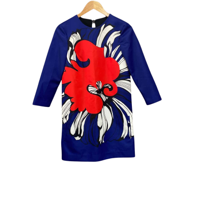 Scanlan Theodore Womens  Size 6 Mini Dress Blue / Red / White 