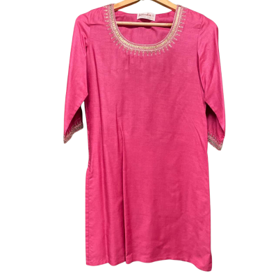 Fab India Womens Size S Shift Dress Maroon 