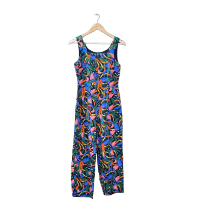 Dangerfield Size 8 Jumpsuit Black/Multicoloured/Pattern 