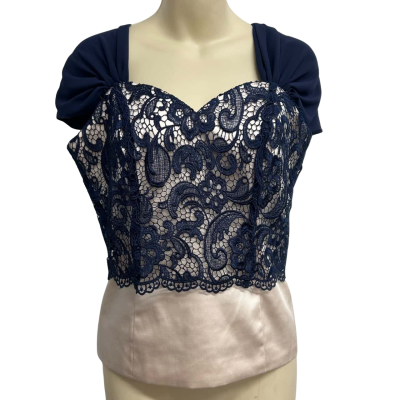 Review Womens Size 12 Blue Lace Shirt 