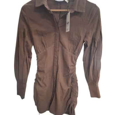 Sovere Womens  Size 8 Mini Dress Brown 
