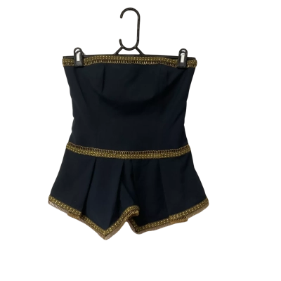 Sass & Bide Womens  Size 8  Gold / Navy Blue  Off-the-shoulder Top