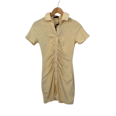 White Fox Womens  Size S Mini Dress / Short Sleeve Dress  Yellow 