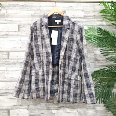 Capture Womens  Size 18 Blazer Blue / Pattern / Red / White 