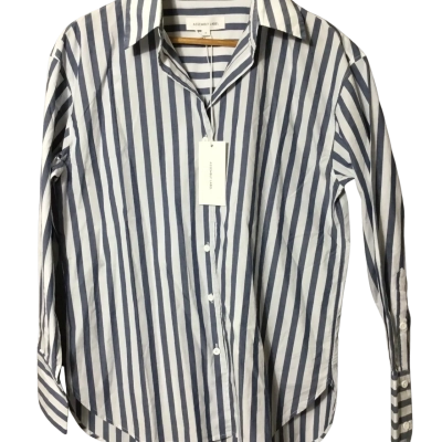  NWT Assembly Label Womens  Size 6 Long Sleeve Shirt Blue / White 