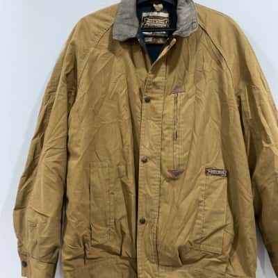 Driza-Bone Mens Jacket  Size XL Front Zipper Brown / Natural 