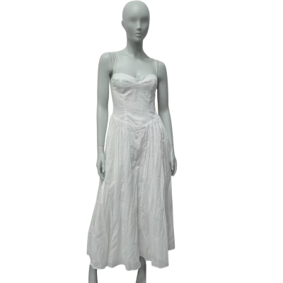 Bardot Womens  Size 8 Maxi Dress / Shoestring Strap Dress White 