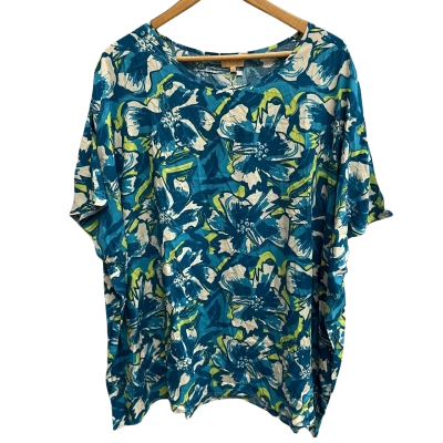 Sadie & Sun Womens  Size One Size Short Sleeve Top Blue 