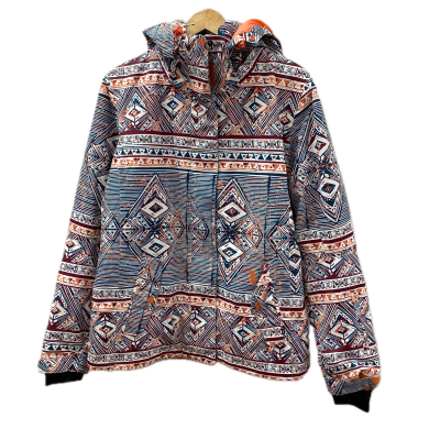 Roxy Womens Jacket Size L Multicoloured/ Pattern with Hood
