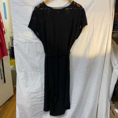 Ella Womens  Size 10 Cocktail Dress Black  