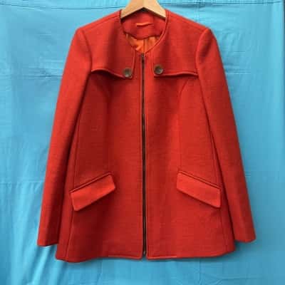Yaly Couture Womens Winter Jacket Burnt Orange / Orange