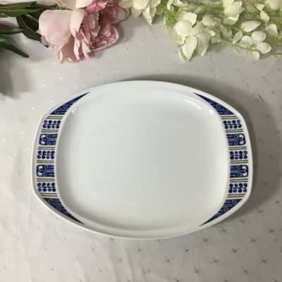Noritake Primadura White / Blue / BrownPattern Porcelain Plate