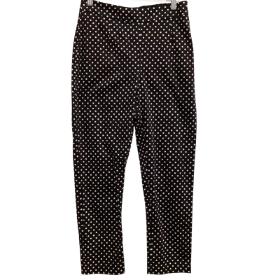Kitten DAmour Womens  Size 10 Capris Pants Black  / Polka Dot / White 