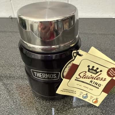 Thermos Stainless King vacuum insulated food jar, thermos vacuum insulation technology for maximum temperature retention, keeping food hot for up to 9 hours or cold for up to 14 hours(B10)