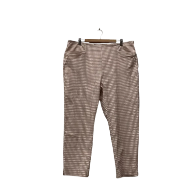 Gordon Smith Womens  Size 20 Casual Pants Beige / Gingham / White 
