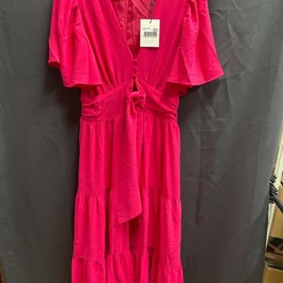 Tussah Womens Size 10 Hot Pink Arielle Midi Dress