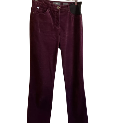 “Brax” Womens  deep plum velvet type long pants -Size 10  