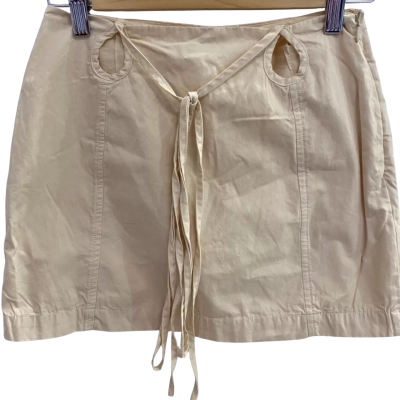  First MSE Womens Size XS Quinton Mini Skirt Ivory