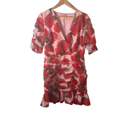 Keepsake the Label Womens  Size 14 Midi Dress Floral / Pink  