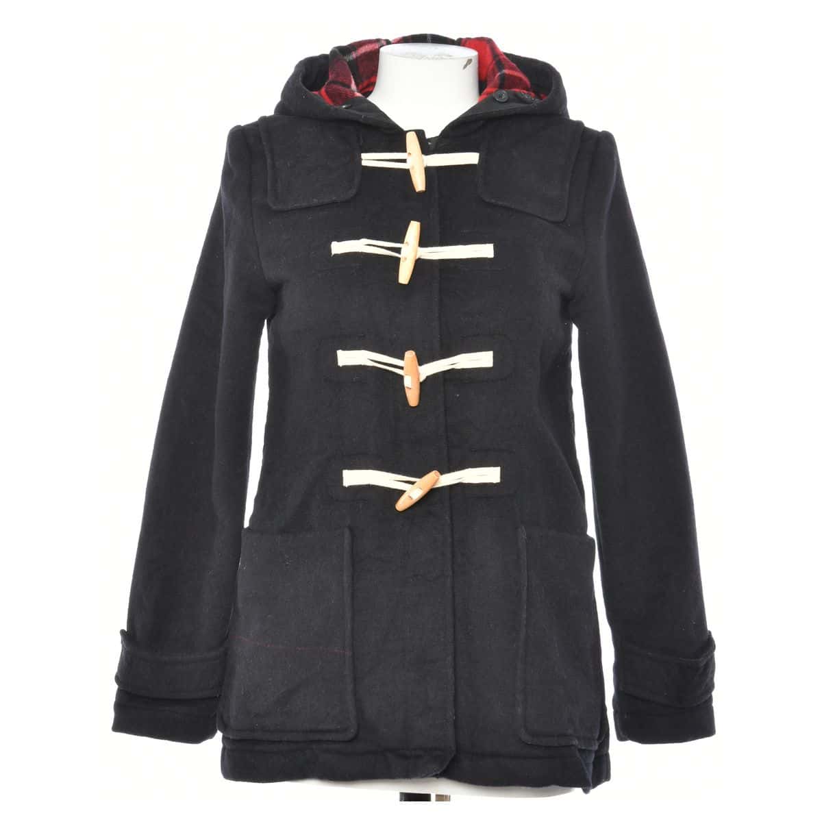 Gap Women's Size M Wool Blend Hooded Winter Coat Black (s)