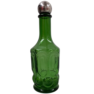 Vintage Avon Antiseptic Mouthwash & Gargle Green Glass Bottle - Empty