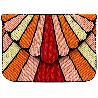 Holiday Life Womens Beaded Geometric Evening Clutch Bag