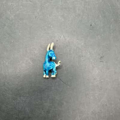  Womens Enamel Donkey Brooch 